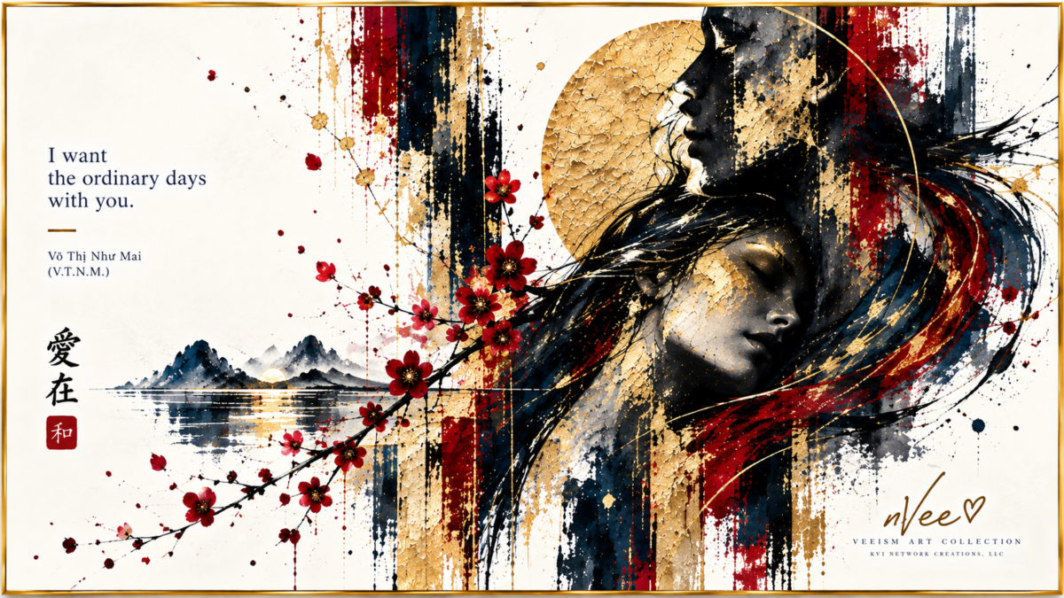 nVeeism landscape artwork paired with The Ordinary Days by Võ Thị Như Mai