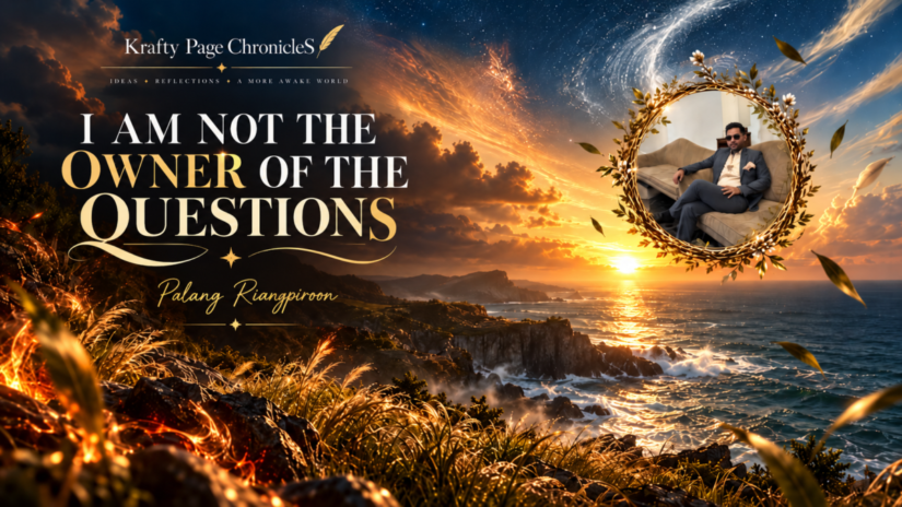 Krafty Page ChronicleS feature cover for I Am Not the Owner of the Questions by Palang Piangpiroon
