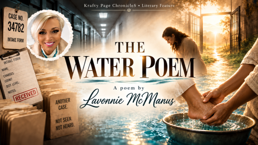 Krafty Page ChronicleS feature cover for The Water Poem by Lavonnie McManus
