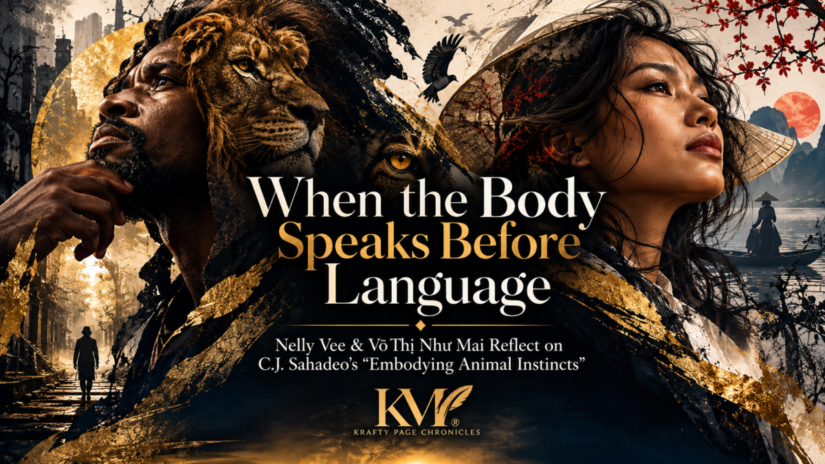 Krafty Page ChronicleS feature cover for When the Body Speaks Before Language, reflecting on C.J. Sahadeo’s Embodying Animal Instincts